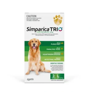 Simparica Trio 3 pack for dogs 20.1-40kg - Flea, Tick and Worming Treatment  *GREEN* - Pet Home | The Perfect Pet Supplies Shopping Experience