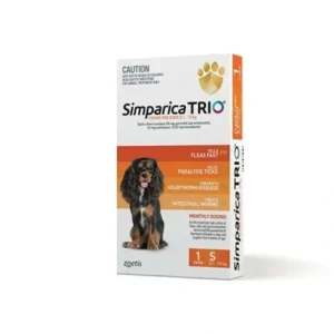 Simparica Trio SINGLE Dose pack for dogs 5.1-10kg - 1 Months Flea, Tick and Worming Treatment *ORANGE* - Pet Home | The Perfect Pet Supplies Shopping Experience