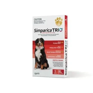 Simparica Trio SINGLE Dose pack for dogs 40.1-60kg - 1 Months Flea, Tick and Worming Treatment *RED* - Pet Home | The Perfect Pet Supplies Shopping Experience