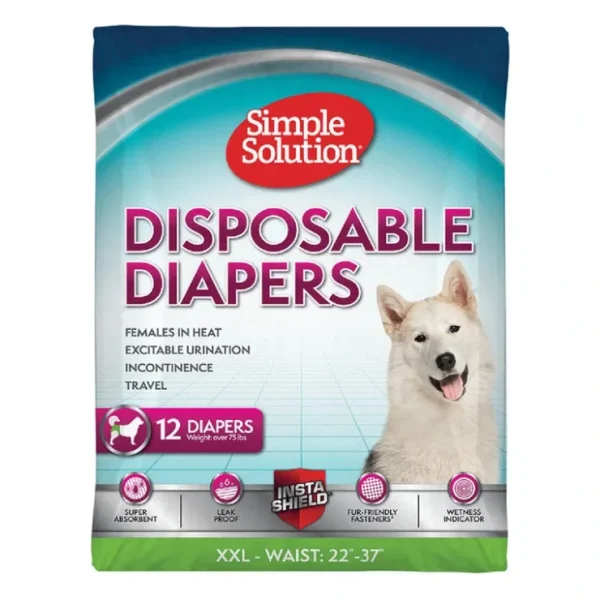 Simple Solution, Disposable Diapers - 12 Pk - XX-Large - Pet Home | The Perfect Pet Supplies Shopping Experience