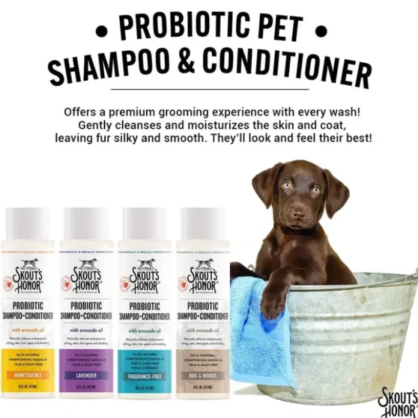 Skout's Honor - Probiotic Shampoo + Conditioner for Dogs Cats, 16-oz - Pet Home | The Perfect Pet Supplies Shopping Experience