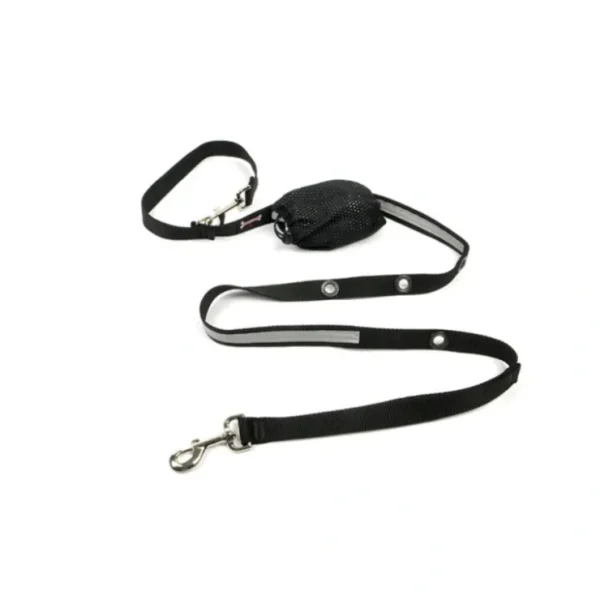 Smoochy Poochy, Optional Hands-Free Lead - Reflective Black - 1" Width - 6' - Pet Home | The Perfect Pet Supplies Shopping Experience