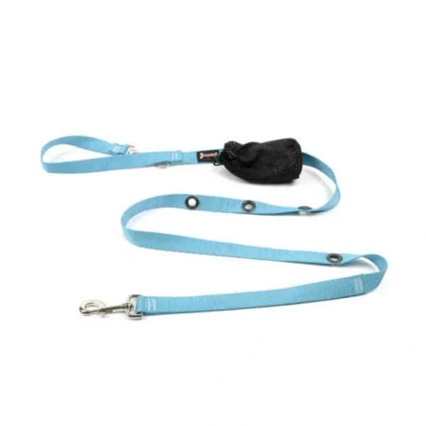 Smoochy Poochy, Optional Hands-Free Lead - Turquoise - 5/8" Width - 6' - Pet Home | The Perfect Pet Supplies Shopping Experience