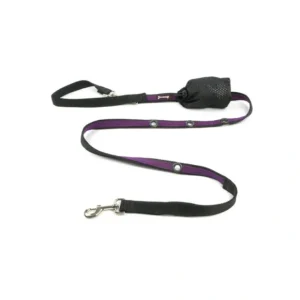 Smoochy Poochy, 2-Tone Optional Hands Free Lead - Black/Purple - 1" Width - 6' - Pet Home | The Perfect Pet Supplies Shopping Experience