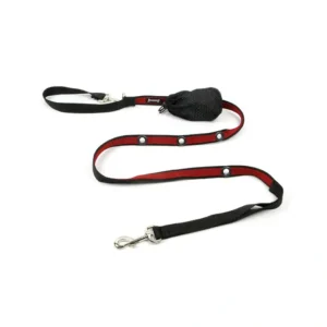 Smoochy Poochy, 2-Tone Optional Hands Free Lead - Black/Red - 1" Width - 6' - Pet Home | The Perfect Pet Supplies Shopping Experience