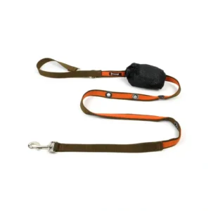 Smoochy Poochy, 2-Tone Optional Hands Free Lead - Pumpkin/Brown - 1" Width - 6' - Pet Home | The Perfect Pet Supplies Shopping Experience