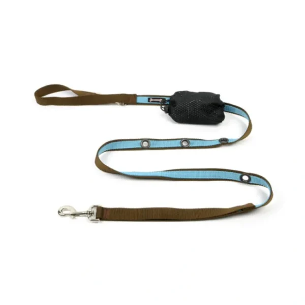 Smoochy Poochy, 2-Tone Optional Hands Free Lead - Turquoise/Brown - 1" Width - 6' - Pet Home | The Perfect Pet Supplies Shopping Experience