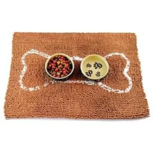 Soggy Doggy Slopmat: Caramel Brown with Oatmeal Bone - Pet Home | The Perfect Pet Supplies Shopping Experience