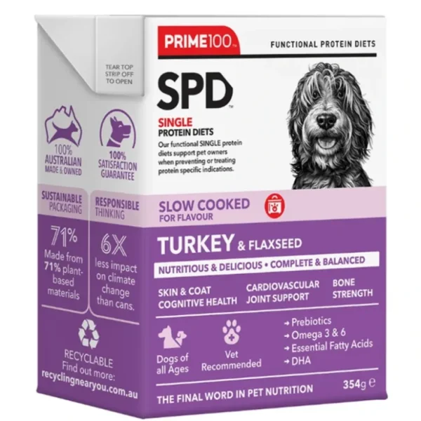 SPD Slow Cooked Turkey & Flaxseed 354g x12 - Pet Home | The Perfect Pet Supplies Shopping Experience