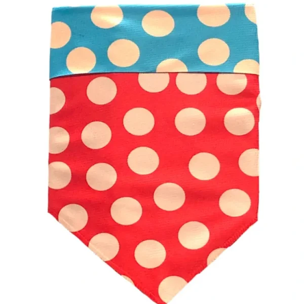 Sport Bandana - DOT Tan/Red/Turquoise - Pet Home | The Perfect Pet Supplies Shopping Experience