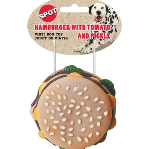 SPOT VINYL HAMBURGER WITH TOMATO &PICKLE - Pet Home | The Perfect Pet Supplies Shopping Experience