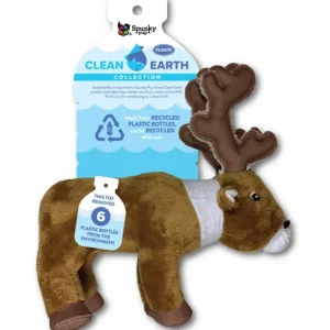 Spunky Pup Clean Earth Caribou Plush Dog Toy - Pet Home | The Perfect Pet Supplies Shopping Experience