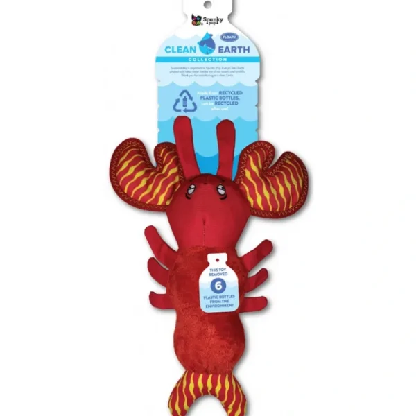 Spunky Pup Clean Earth Lobster Plush Dog Toy - Pet Home | The Perfect Pet Supplies Shopping Experience