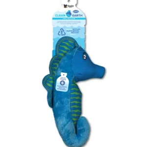 Spunky Pup Clean Earth Seahorse Plush Dog Toy - Pet Home | The Perfect Pet Supplies Shopping Experience