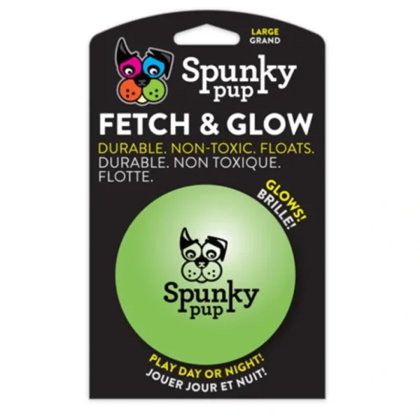 Spunky Pup Fetch & Glow Large Ball 9cm - Pet Home | The Perfect Pet Supplies Shopping Experience