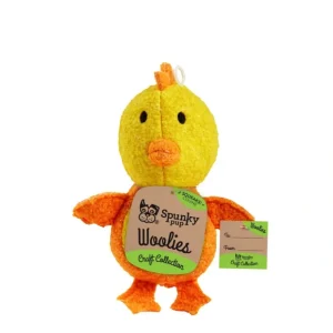 Spunky Pup Woolies Craft Collection Chicken Squeaky Plush Dog Toy - Pet Home | The Perfect Pet Supplies Shopping Experience