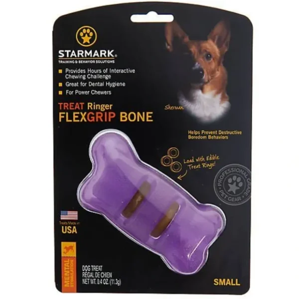Starmark - Treat Ringer Flexgrip Bone Dog Toy - Pet Home | The Perfect Pet Supplies Shopping Experience