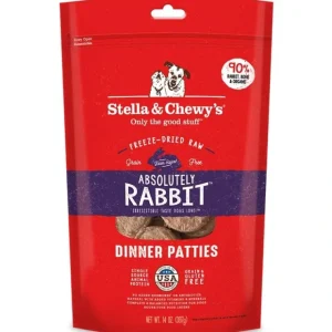 Stella & Chewy's Freeze-Dried Raw Dinner Patties For Dogs - Absolutely Rabbit Recipe (14-oz) - Pet Home | The Perfect Pet Supplies Shopping Experience