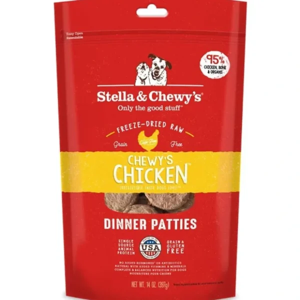 Stella & Chewy's Freeze-Dried Raw Dinner Patties for Dogs - Chewy's Chicken Recipe - Pet Home | The Perfect Pet Supplies Shopping Experience