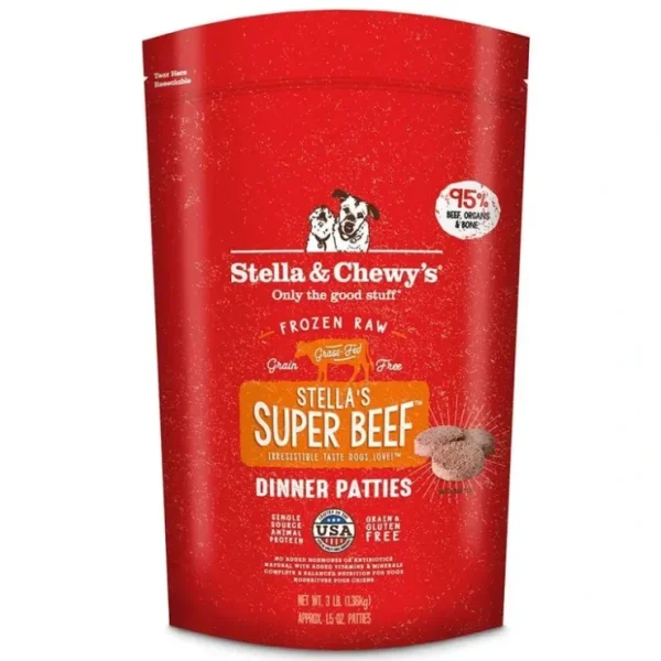 Stella & Chewy's Stella's Super Beef Frozen Raw Dinner Patties - Pet Home | The Perfect Pet Supplies Shopping Experience