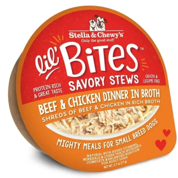 Stella Chewy's - Lil Bites Savory Stews Beef Chicken Dinner in Broth for Dogs - Pet Home | The Perfect Pet Supplies Shopping Experience
