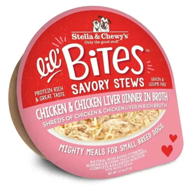 Stella Chewy's - Lil Bites Savory Stews Chicken Chicken Liver Dinner in Broth for Dogs - Pet Home | The Perfect Pet Supplies Shopping Experience