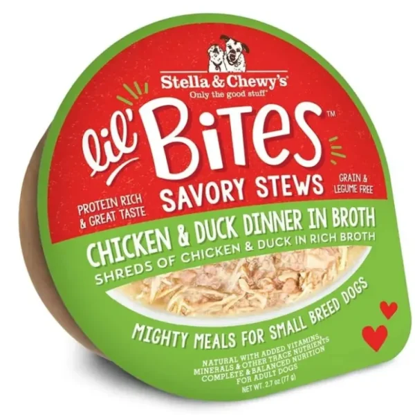 Stella Chewy's - Lil Bites Savory Stews Chicken Duck Dinner in Broth for Dogs - Pet Home | The Perfect Pet Supplies Shopping Experience