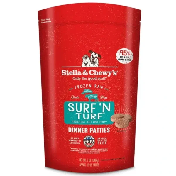 Stella Chewy's - Surf N Turf Frozen Raw Dinner Patties for Dogs - PICKUP ONLY - Pet Home | The Perfect Pet Supplies Shopping Experience