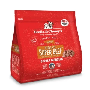 Stellau2019s Super Beef Frozen Raw Dinner Morsels (4 lb) - Pet Home | The Perfect Pet Supplies Shopping Experience
