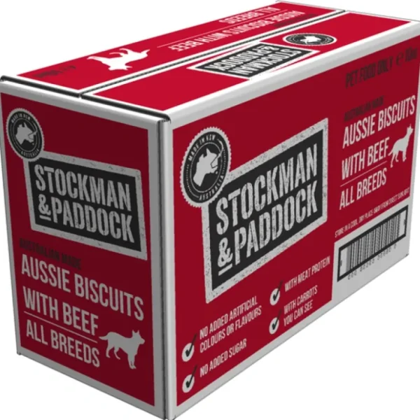 Stockman & Paddock Baked Aussie Biscuits Beef 10kg - Pet Home | The Perfect Pet Supplies Shopping Experience