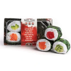 Sushi Tray with 6 Sushi Rolls from Fabcat - Pet Home | The Perfect Pet Supplies Shopping Experience