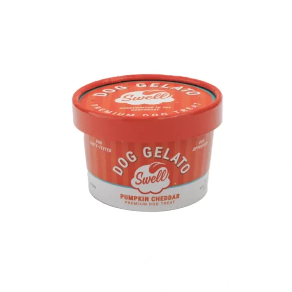 Swell Pumpkin Cheddar Frozen Gelato Dog Treat (4.5 oz) - Pet Home | The Perfect Pet Supplies Shopping Experience