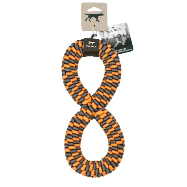 Tall Tails, Braided Infinity Tug - Orange - 11" - Tug Dog Toy - Pet Home | The Perfect Pet Supplies Shopping Experience