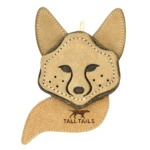 Tall Tails, Leather & Wool Fox - Tan - 4" - Toss Dog Toy - Pet Home | The Perfect Pet Supplies Shopping Experience