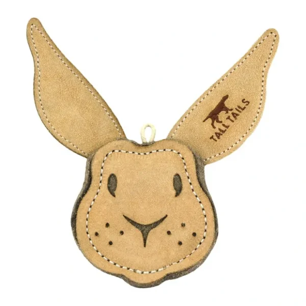 Tall Tails, Leather & Wool Rabbit - Tan - 4" - Toss Dog Toy - Pet Home | The Perfect Pet Supplies Shopping Experience