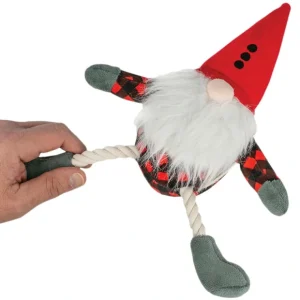 Tall Tails, Plush Gnome with Rope - 13" - Plush Dog Toy - Pet Home | The Perfect Pet Supplies Shopping Experience