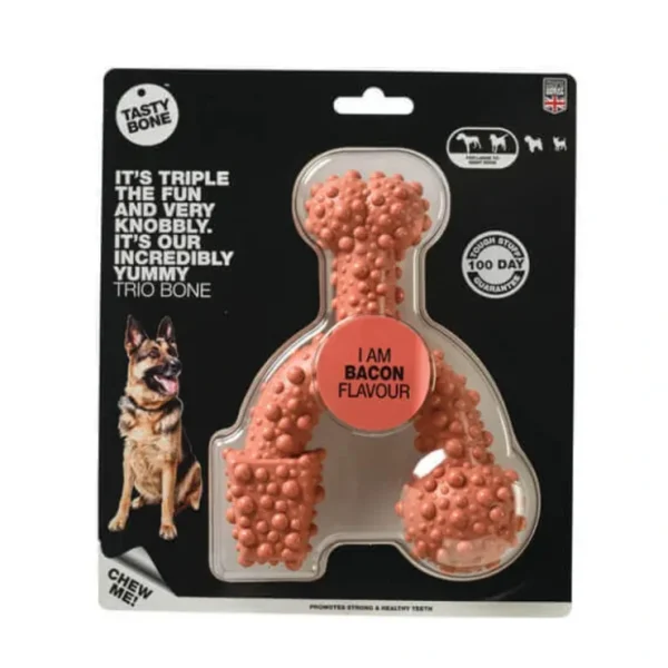 Tasty Bone Nylon Trio Bacon Large - Pet Home | The Perfect Pet Supplies Shopping Experience