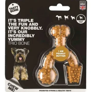 Tasty Bone Nylon Trio Peanut Butter - Pet Home | The Perfect Pet Supplies Shopping Experience