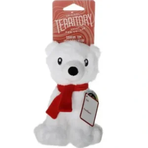 Territory Pets - Plush Squeaker Polar Bear Dog Toy - Pet Home | The Perfect Pet Supplies Shopping Experience