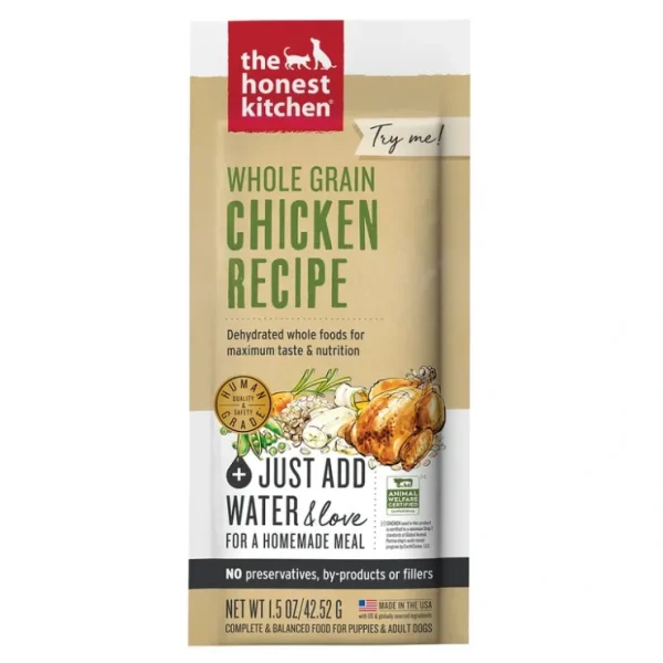 The Honest Kitchen, Adult - Whole Grain Chicken - Single Serve - 42.5g - Freeze Dried Dog Food - Pet Home | The Perfect Pet Supplies Shopping Experience