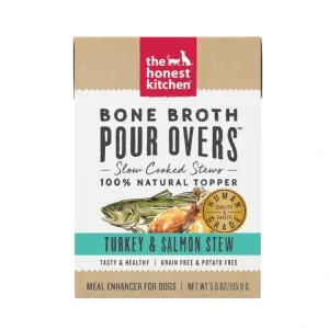 The Honest Kitchen Bone Broth Pour Overs - Turkey and Salmon Stew (5.5-oz, Single) - Pet Home | The Perfect Pet Supplies Shopping Experience
