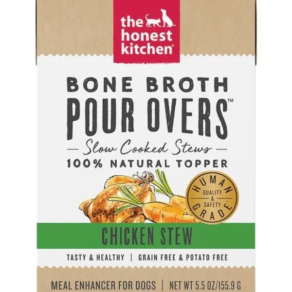 The Honest Kitchen, Bone Broth Pour Overs, Chicken Stew - Wet Dog Food - Pet Home | The Perfect Pet Supplies Shopping Experience