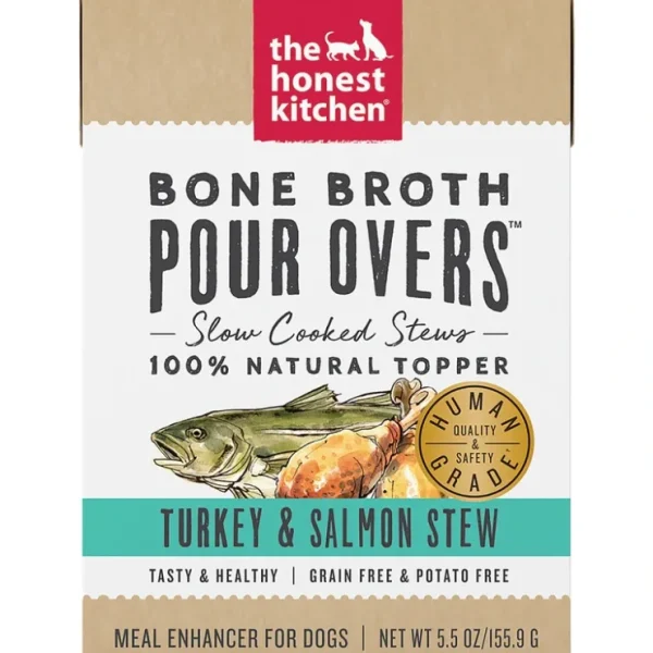 The Honest Kitchen, Bone Broth Pour Overs, Turkey & Salmon - Wet Dog Food - Pet Home | The Perfect Pet Supplies Shopping Experience