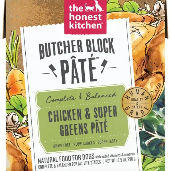 The Honest Kitchen, Butcher Block Pate, Chicken & Greens - Wet Dog Food - Pet Home | The Perfect Pet Supplies Shopping Experience