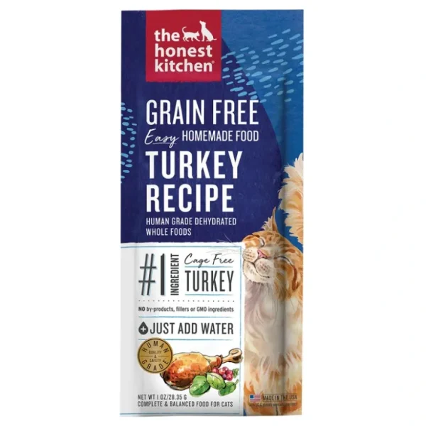 The Honest Kitchen, Grain Free Turkey Recipe, Single Serve, 28 g - Freeze Dried Cat Food - Pet Home | The Perfect Pet Supplies Shopping Experience