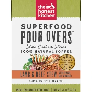 The Honest Kitchen, Superfood Pour Overs, Lamb & Beef Stew - Wet Dog Food - Pet Home | The Perfect Pet Supplies Shopping Experience