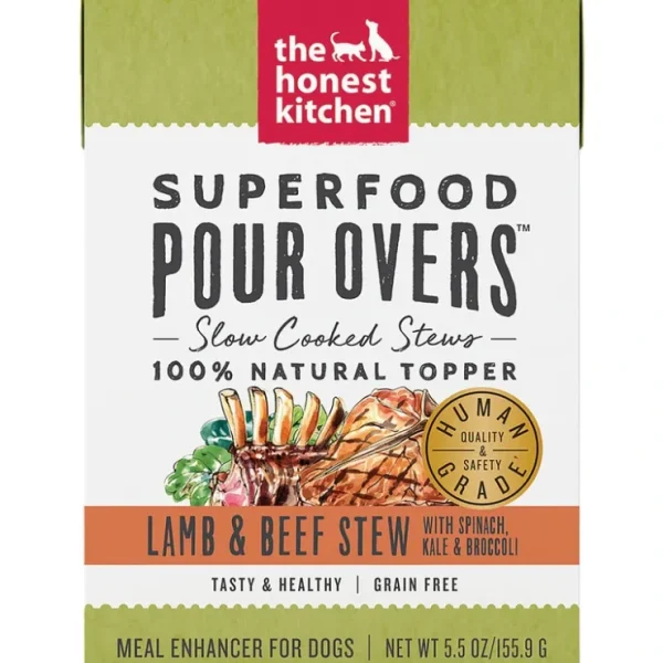 The Honest Kitchen, Superfood Pour Overs, Lamb & Beef Stew - Wet Dog Food - Pet Home | The Perfect Pet Supplies Shopping Experience