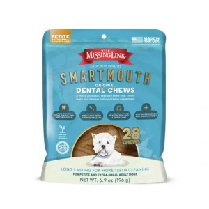 The Missing Link Smartmouth Dental Chews for Petite/Extra Small Dogs, 28 Count - Pet Home | The Perfect Pet Supplies Shopping Experience