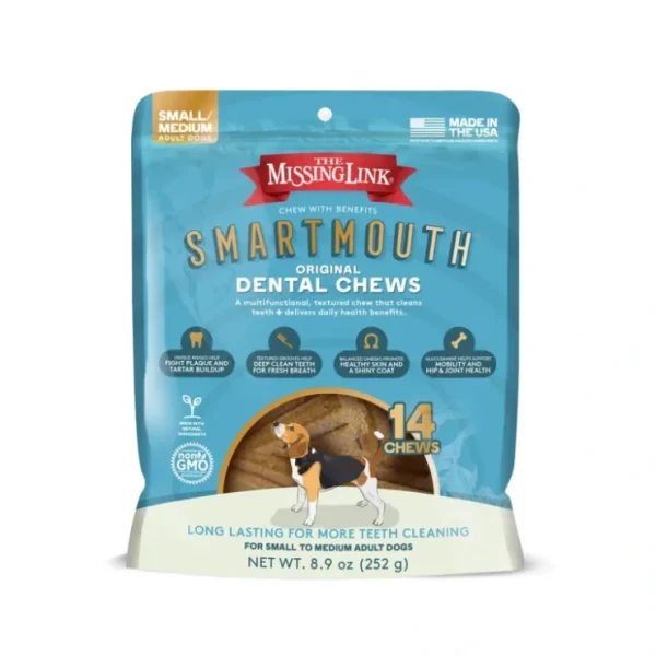 The Missing Link Smartmouth Dental Chews for Small/Medium Dogs, 14 Count - Pet Home | The Perfect Pet Supplies Shopping Experience
