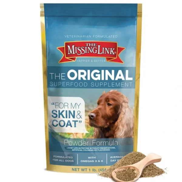 The Missing Linku00ae Original Skin &Coat Powder Supplement for All Adult Dogs (1-lb) - Pet Home | The Perfect Pet Supplies Shopping Experience
